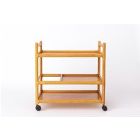 Vintage Scandinavian Serving Trolley | Oak Frame Fully Refurbished Excellent Condition Danish Style Vintage Scandinavian Serving Trolley | Oak Frame Fully Refurbished Excellent Condition Danish Style von 1001VintageChairs