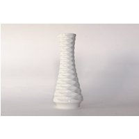 Mid Century Modernist Architektur Weiße Porzellan Vase - Edelstein von 1001vintage