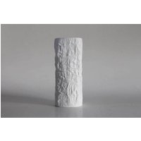 Modernist Große Weiße Biskuit Porzellan Op Art "Rock" Vase - Martin Freyer Für Rosenthal Studio Linie 60Er von 1001vintage