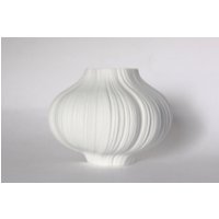 Porzellan Weiße "Plissée' Vase - M. Freyer Für Rosenthal 1960Er Jahre von 1001vintage