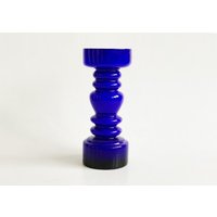 Vintage Kobaltblauer Opalglas Kerzenhalter/Vase - 1960Er Jahre von 1001vintage