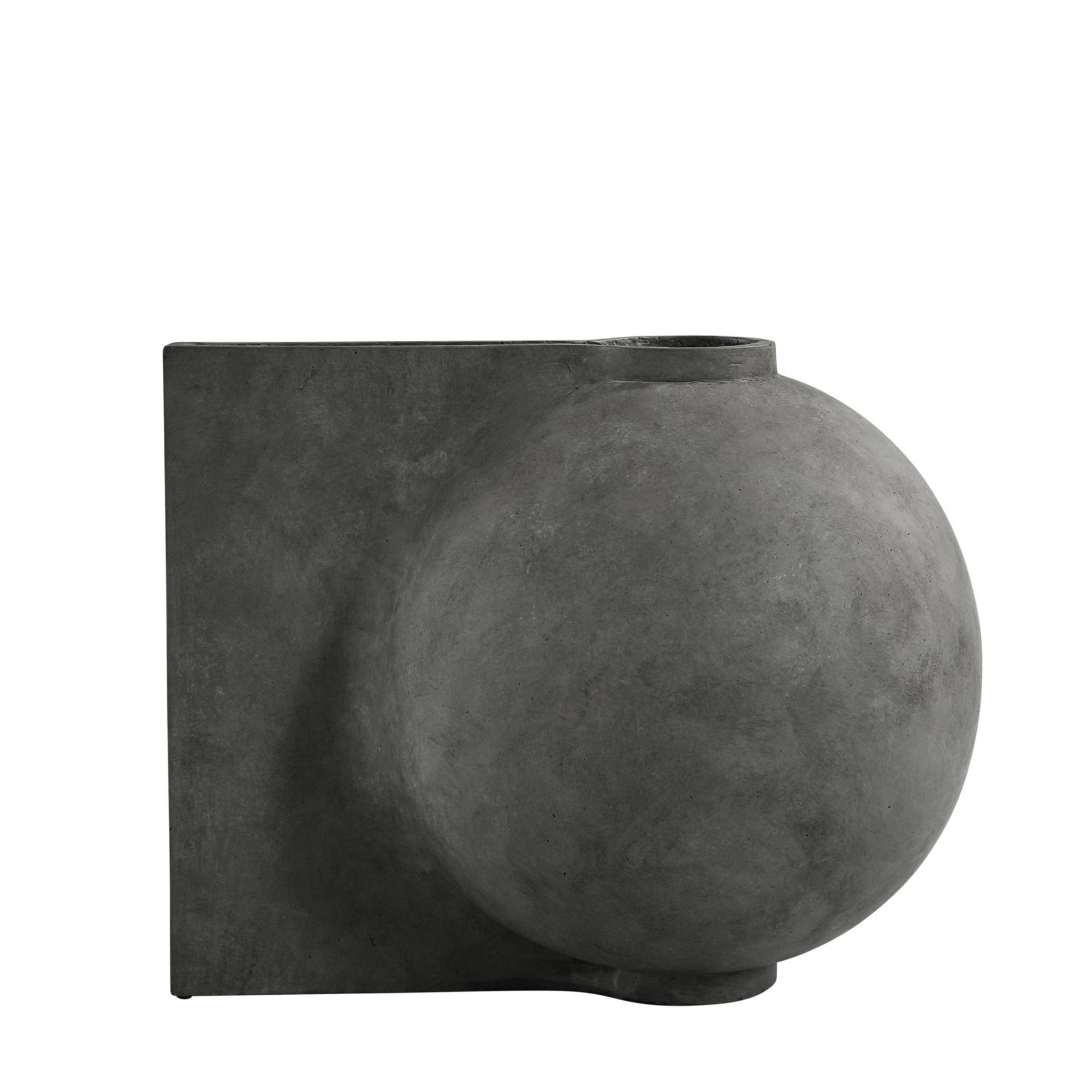 101 COPENHAGEN // OFFSET VASE - MINI | DARK GREY | 38 CM von 101 Copenhagen