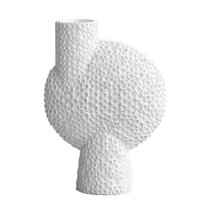 101 Copenhagen Dekovase Vase Sphere Bubl Shisen Medio Bone White (25,5cm) von 101 Copenhagen