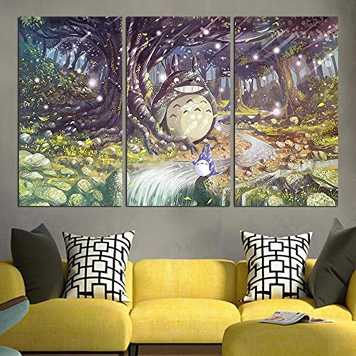 104Tdfc Bilder 3 Teilig Leinwand Wanddeko Geschenk 50X70Cm Rahmen Leinwanddrucke Totoro und Bue Totoro Moderne Wandbilder XXL Wohnzimmer Wohnkultur Geschenk von 104Tdfc