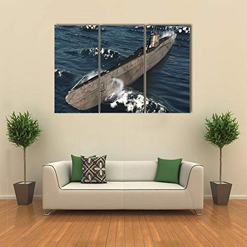 104Tdfc Bilder 3 Teilig Leinwand Wanddeko Geschenk 50X70Cm Rahmen Leinwanddrucke U 99-Deutsches U-Boot Moderne Wandbilder XXL Wohnzimmer Wohnkultur Geschenk von 104Tdfc