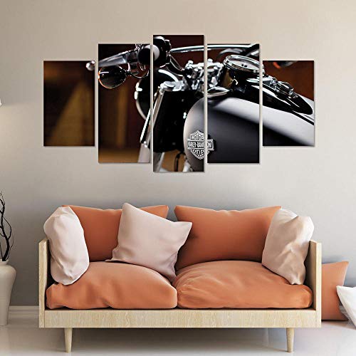 104Tdfc Bilder Abstrakt 5 Teilig Wandbild XXL Bilder Wandbild Vlies X- Motor Harley Davidson Cycles Leinwand Bild Wandbilder Wohnzimmer Wohnung Kunstdrucke Modern Wandbilder Poster Wanddekoration von 104Tdfc