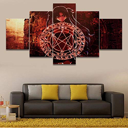 104Tdfc DIY Leinwandbild 5 Teile Bilder Anime-Film Fate Stay Night Rin Tohsaka 5 teilige Wandbilder Wandbilder Kunstdruck 150X80cm Mit Rahmen Vlies Leinwanddrucke Leinwandbilder Cadeau 104Tdfc DIY Leinwandbild 5 Teile Bilder Anime-Film Fate Stay Night Rin Tohsaka 5 teilige Wandbilder Wandbilder Kunstdruck 150X80cm Mit Rahmen Vlies Leinwanddrucke Leinwandbilder Cadeau von 104Tdfc