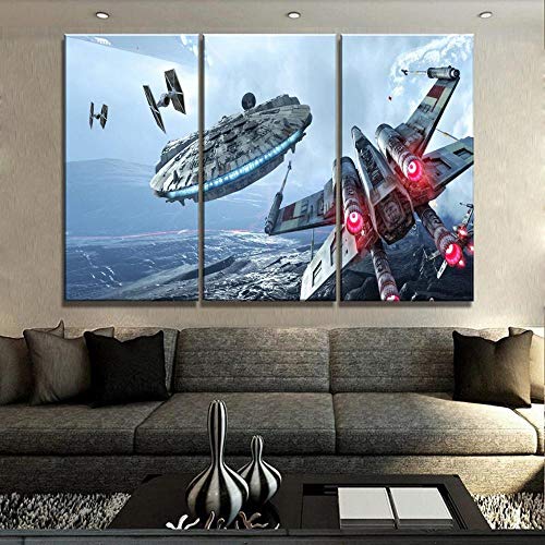 104Tdfc Film Star Wars Raumschiff Bilder auf Leinwand 3 Teilig Leinwanddrucke Wanddeko Wandkunst Leinwandbilder Poster Drucke Malerei auf Leinwand Wohnzimmer 3 Stück 104Tdfc Film Star Wars Raumschiff Bilder auf Leinwand 3 Teilig Leinwanddrucke Wanddeko Wandkunst Leinwandbilder Poster Drucke Malerei auf Leinwand Wohnzimmer 3 Stück von 104Tdfc