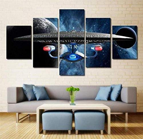 104Tdfc Star Trek Bilder XXL 5 Teile wandbild leinwand Kunstdrucke leinwandbilder 5 TLG Creative Gift Home Dekorative Poster Geschenke von 104Tdfc