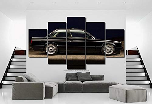 Bild Bilder Auf Leinwand 5 TLG Poster, Leinwandbild,BMMW E30 M3 Wandbilder 5 teilig Bilder wandbild Leinwandbild Poster Wohnzimmer Schlafzimmer Wand Dekoration XXL Tapete von 104Tdfc