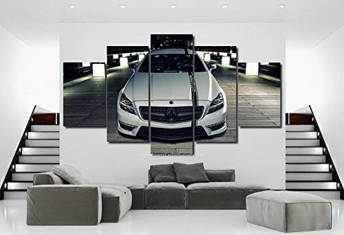 Bilder Abstrakt 5 Teilig Wandbild XXL Bilder Wandbild Vlies Mercede Bencar CLS63 AMG Leinwand Bild Wandbilder Wohnzimmer Wohnung Kunstdrucke Modern Wandbilder Poster Wanddekoration von 104Tdfc