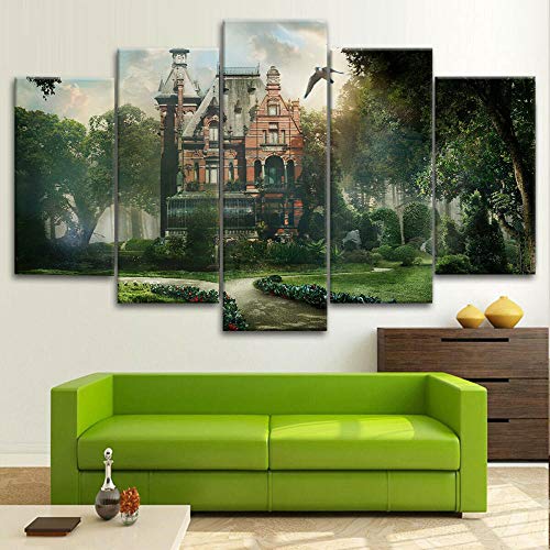 Bilder XXL 5 Teile wandbild leinwandbilder Kunstdrucke Beautiful Fantasy Dream XXL 5 Teiliges Wandbild Mit Rahmen Größe 100x55CM Leinwandbild Wandbilder Cadeau von 104Tdfc