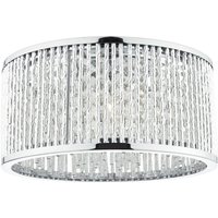 Dar Lighting - dar nantes - Crystal Flush Deckenleuchte aus poliertem Chromaluminium, 3x G9 von DAR LIGHTING