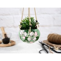 Keramik Übertopf Mini/Indoor & Outdoor Modern Handbemalt Pflanzenhalter - Sukkulenten Kaktus Einzigartiges Geschenk von 10FingersArt