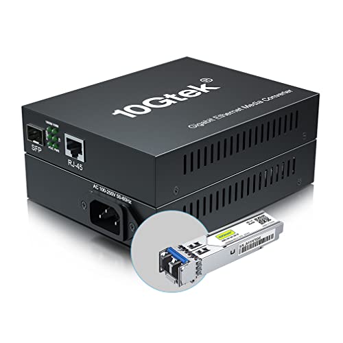 1.25G Media Converter, SFP Slot, Power Inside, with a 1.25G SFP Module, 20km von 10Gtek