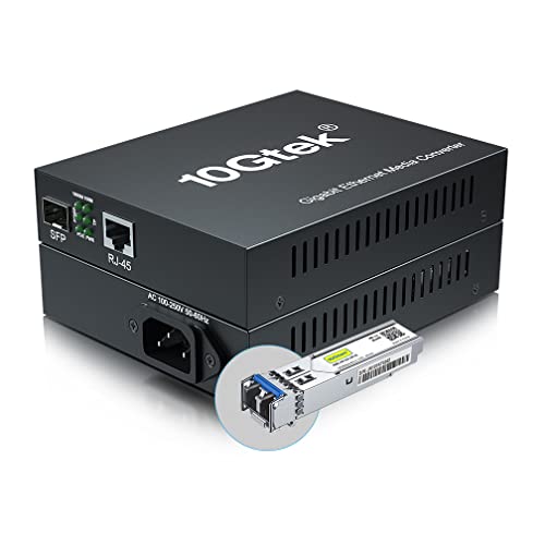 1.25G Media Converter, SFP Slot, Power Inside, with a 1.25G SFP Module, 40km von 10Gtek