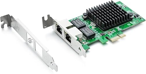 10Gtek® Gigabit Netzwerkkarte mit Intel 82576 Chip, Kompatibel mit Intel E1G42ET, Dual RJ45 Ports, 10/100/1000Mbps Netzwerkadapter (NIC), PCI Express 2.0 X1, für Windows, Windows Server, Linux von 10Gtek