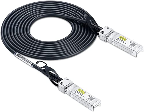 10Gtek SFP+ DAC Twinax Kabel 5-Meter(16.5ft), 10G SFP+ to SFP+ Direct Attach Copper Passive Cable für Cisco SFP-H10GB-CU5M, Ubiquiti UniFi, TP-Link, Netgear, D-Link, Zyxel, Mikrotik and More von 10Gtek