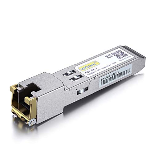 10Gtek® für Intel 1G SFP RJ45 Transceiver E1GSFPT-A, 1000Base-T Kupfer Modul, bis zu 100-Meter von 10Gtek