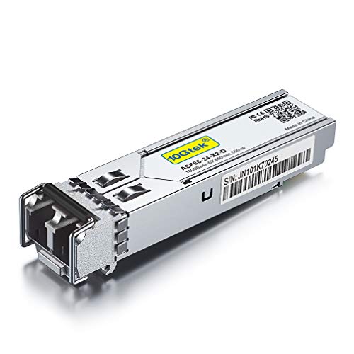 10Gtek für Netgear AGM731F 1G SFP SX Multimode Transceiver, 1000Base-SX Fiber Mini-Gbic Modul, Dual LC Connector, 850nm, 550m von 10Gtek
