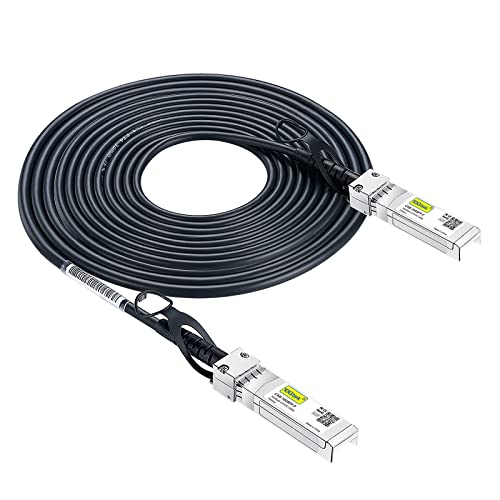 10Gtek für Ubiquiti UniFi SFP+ to SFP+ Kabel 5-Meter(16.5ft), 10GBASE-CU SFP+ Direct Attach Copper(DAC) Twinax Kabel, Passiv von 10Gtek