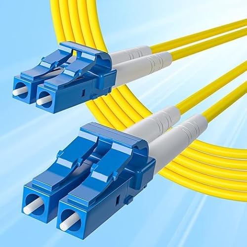 10Gtek (10 Pack Fiber Patch Cable - LC to LC OS2 10Gb/Gigabit Singlemode Jumper Duplex 9/125 LSZH Fiber Optic Cord for SMF SFP Transceiver, Yellow, 7-Meter(23-ft) von 10Gtek