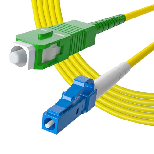 10Gtek 10-Meter SC/APC zu LC/UPC OS2 Single-Mode Simplex Glasfaserkabel, LWL Patchkabel Fiber Patch Cable, 9/125μm LSZH von 10Gtek