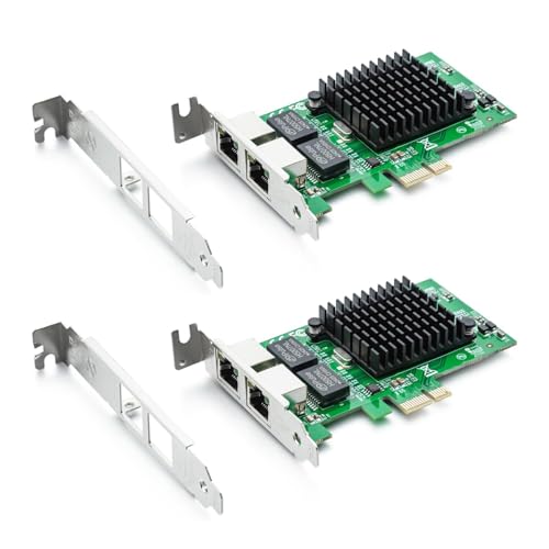 10Gtek 10/100/1000Mbps Gigabit Ethernet Converged Network Adapter (NIC) with Intel 82576 Chip,PCI Express Network Card, Dual RJ45 Copper Ports,PCI Express 2.0 X1, Compare to Intel E1G42ET,2-Pack von 10Gtek