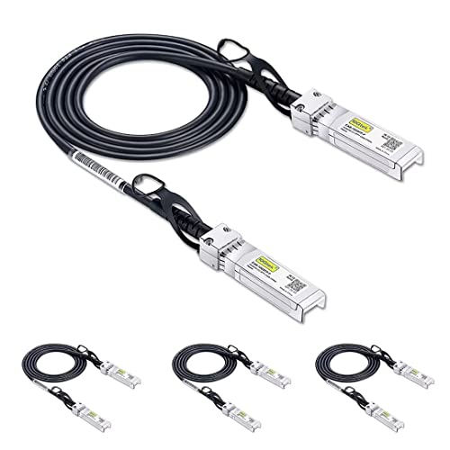 10Gtek [4 Stück] Ubiquiti UniFi SFP+ Kabel 1-Meter(3.3ft), 10GBASE-CU SFP+ Direct Attach Copper(DAC) Twinax Kabel, Passiv von 10Gtek