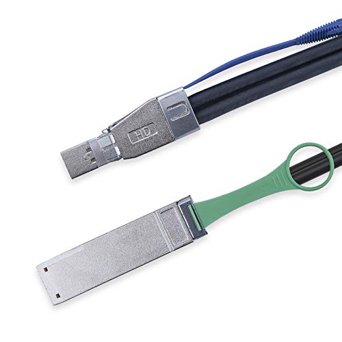 10Gtek® External Mini SAS HD SFF-8644 zu QSFP(SFF-8436) Hybrid SAS Kabel, 30AWG, 100-Ohm, 1-Meter(3.3-ft) von 10Gtek