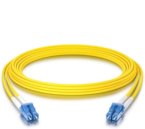10Gtek LC zu LC OS2 Singlemode Duplex 2-Meter, LWL Glasfaser Patchkabel Fibre Optic Patch Cable 9/125μm LSZH für SMF SFP SFP+ Transceiver, Yellow von 10Gtek