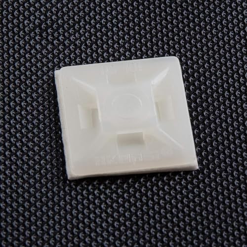 10Gtek Self Adhesive Cable Tie Mounts - 3M Strongly Adhesive-Backed Zip Tie Base Holders for Home, Office Cable Wire Management(21mm x 21mm, White, 100pack) von 10Gtek