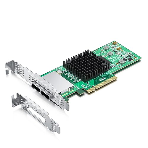 10Gtek für LSI 9200-8E External SAS/SATA RAID Controller PCI Express Host Bus Adapter, LSI SAS2008 Chip, 6Gb/s, High Profile & Low Profile von 10Gtek