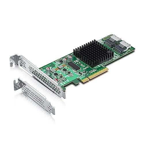 10Gtek für LSI 9211-8I 6Gb/s PCIe 2.0 SAS/SATA HBA RAID Controller Card Internal, LSI SAS2008 Chip, High Profile & Low Profile von 10Gtek