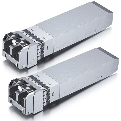 [2 Stück] 10Gtek® für Intel E10GSFPSR SFP+ SR Multimode Transceiver, 10GBase-SR SFP+ Fibre Module, Dual LC Connector, 850 nm, 300 m von 10Gtek