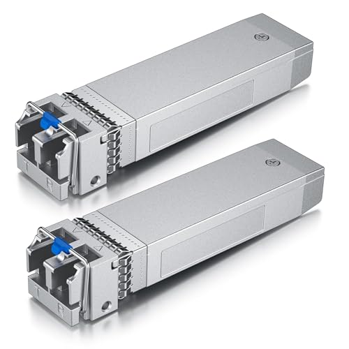 [2 Stück] 10Gb SFP+ LR Singlemode Modul, 10GBase-LR LC Transceiver Kompatibel für Cisco SFP-10G-LR, Meraki, Mikrotik, Ubiquiti UniFi, Netgear, Zyxel, Qnap, Synology, D-Link,TP-LINK, Open Switch von 10Gtek