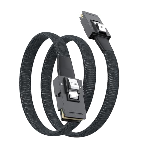 10Gtek [2 Stück] SFF-8087 zu SFF-8087 1-Meter Internes Mini SAS Kabel, Mini SAS 36Pin SFF-8087 to SFF-8087 Cable, Thin, Flexible von 10Gtek