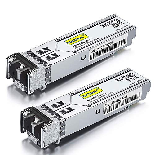 10Gtek [2 Stück] HP Kompatibel 1G SFP SX Multimode Transceiver J4858A/ J4858B/ J4858C/ J4858D, 1000Base-SX SFP Mini-Gbic Modul, Dual LC Connector, 850nm, 550m von 10Gtek