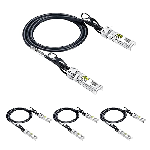 10Gtek [4 Stück] SFP+ DAC Twinax Kabel 0.5-Meter(1.65ft), 10G SFP+ to SFP+ Direct Attach Copper Passive Cable für Cisco, Ubiquiti UniFi, TP-Link, Netgear, D-Link, Zyxel, Mikrotik and More von 10Gtek