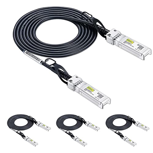 [4 Stück] 10Gtek SFP+ DAC Twinax Kabel 3-Meter(9.8ft), 10G SFP+ to SFP+ Direct Attach Copper Passive Cable für Cisco SFP-H10GB-CU3M, Ubiquiti UniFi, TP-Link, Netgear, D-Link, Zyxel, Mikrotik and More von 10Gtek