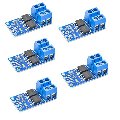 DC 5V-36V 15A(Max 30A) 400W Dual High-Power MOS Tube Field Effect Tube Trigger Switch Driver Module 0-20KHz PWM Regulation Electronic Switch Control Board, Pack of 5 von 10Gtek