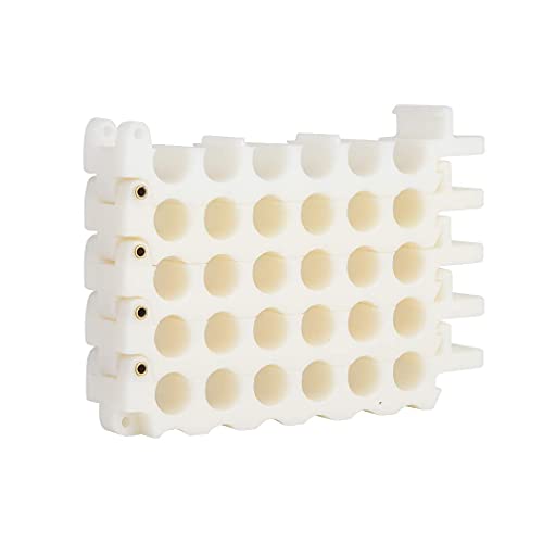 Kabelkamm Tool 24-Hole Cable Dresser, Bundler and Organizing Tool for Data Center, Server Rooms and Machine Room Wire Management and Organizer (6 holes x 4 rows, White) von 10Gtek