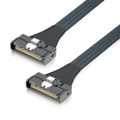 MCIO to MCIO 8X Cable, SFF-TA-1016, Mini Cool Edge IO, Straight, PCIe Gen5, 85-ohm, 0.75-m(2.46ft) von 10Gtek