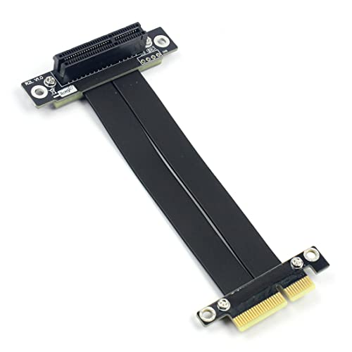 10Gtek PCIe 3.0 Riser Extension Cable, X4 to X4, M to F, Straight to 90°, Cable Length 15cm, P322MF1515 von 10Gtek