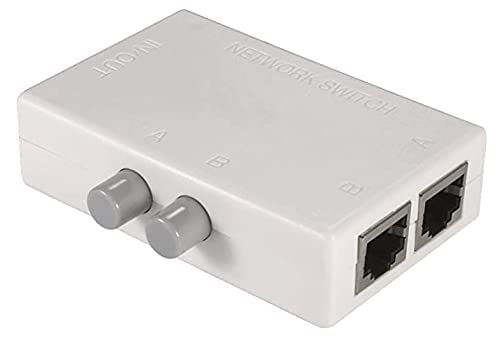 RJ45 Splitter Selector Switch UTP STP 2 Ports RJ45 LAN CAT Network Switch Selector Internal External Networking Switcher Splitter Box, 1-in 2-Out or 2-in 1-Out von 10Gtek