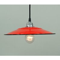 Fabriklampe 28cm Emaillelampe Enamel Rot Fabriklampe 28cm Emaillelampe Enamel Rot von 10kgdesign