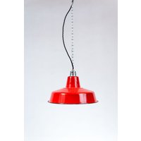 Fabriklampe 31cm Emaillelampe Enamel Rot Fabriklampe 31cm Emaillelampe Enamel Rot von 10kgdesign