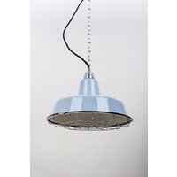 Fabriklampe 31cm Schutzgitter Emaillelampe Enamel Hellgrau Fabriklampe 31cm Schutzgitter Emaillelampe Enamel Hellgrau von 10kgdesign