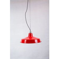 Fabriklampe 41cm Emaillelampe Enamel Rot Fabriklampe 41cm Emaillelampe Enamel Rot von 10kgdesign