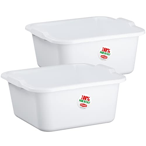 #11 2x Schüssel 7 Liter quadratisch 30x30x14 cm weiß - aus PP-Kunststoff - Universal Haushaltsschüssel Waschschüssel Küchenschüssel Spülschüssel Kunststoff Fußbad Pflege - nestbar #11 2x Schüssel 7 Liter quadratisch 30x30x14 cm weiß - aus PP-Kunststoff - Universal Haushaltsschüssel Waschschüssel Küchenschüssel Spülschüssel Kunststoff Fußbad Pflege - nestbar von #11